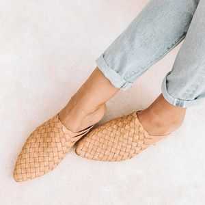 Liberte woven leather mules 8 cream